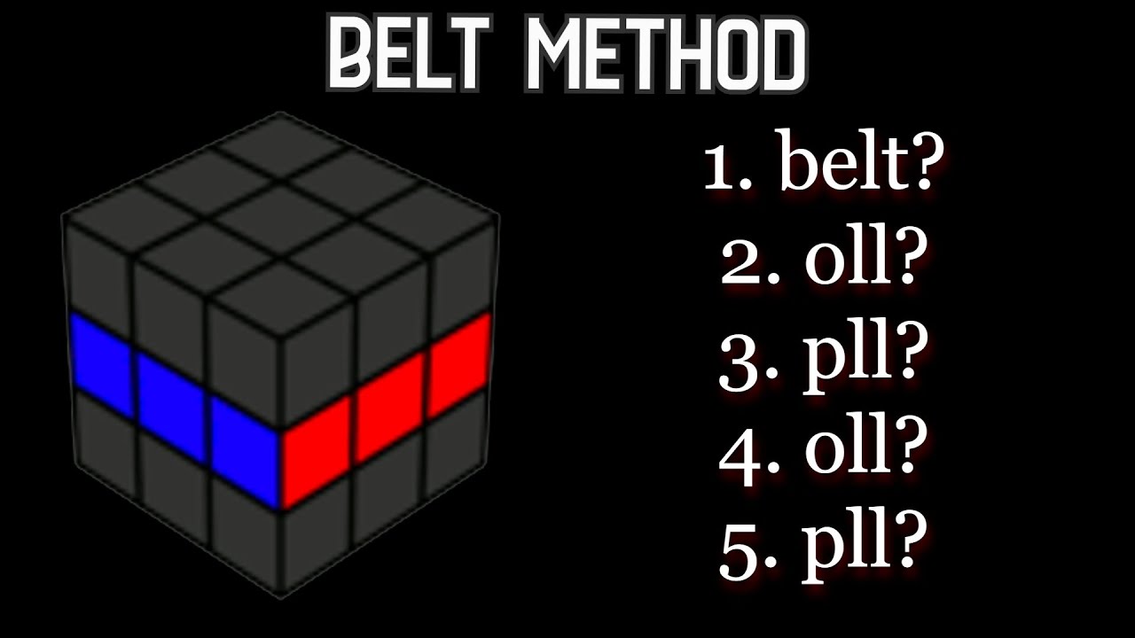 Attempting to solve a Rubik's cube using the Belt method.