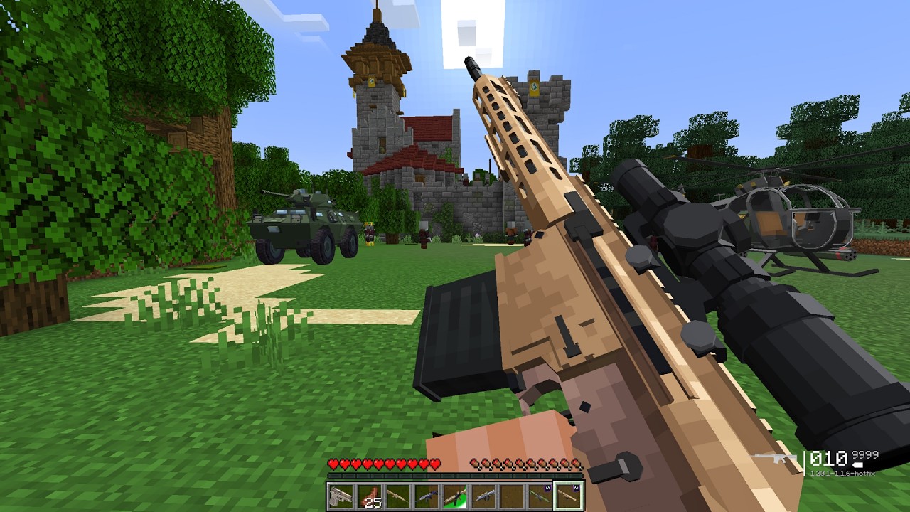 I Destroyed the Pillager Prison and Rescued All the Villagers with Modern Guns! 🔥