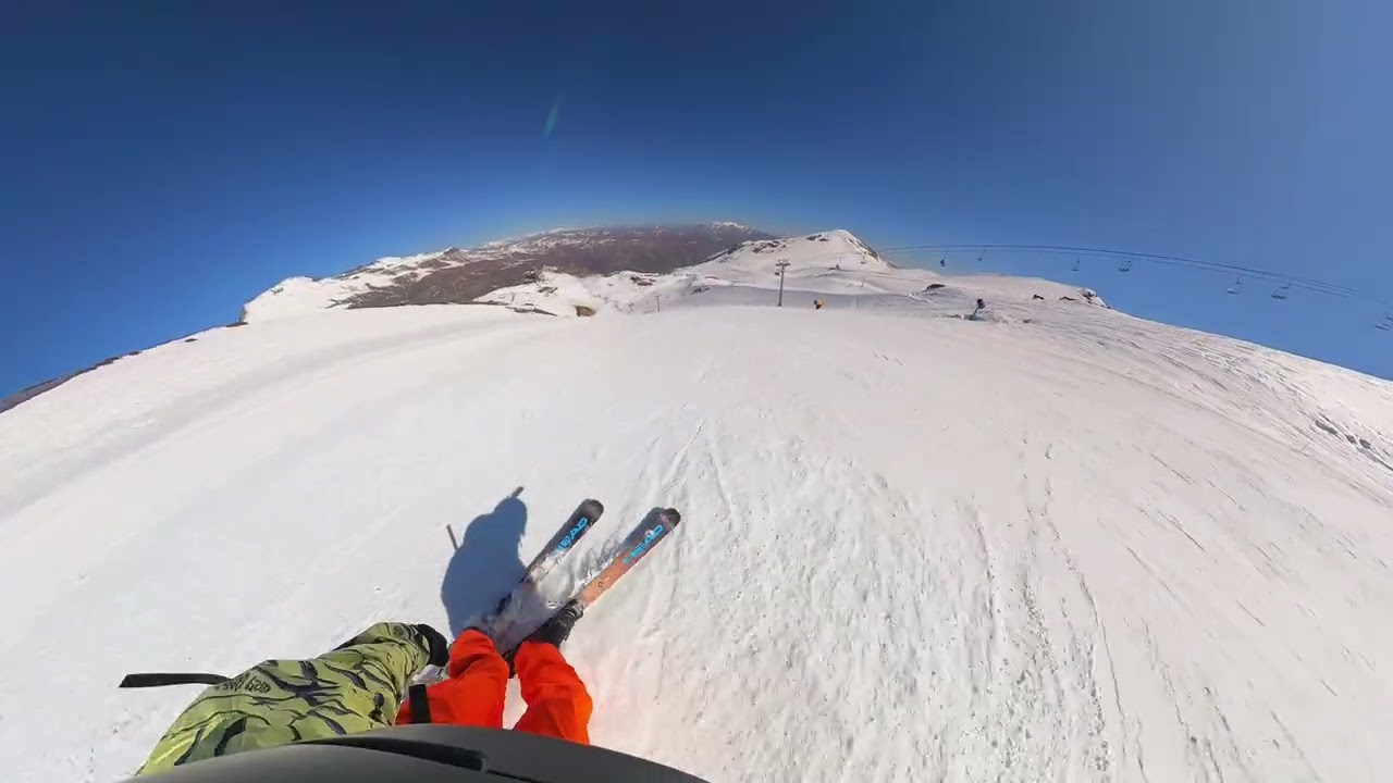 Explorando Valle nevado: Pista Diablada, principio (Pista Roja - Nivel difícil)