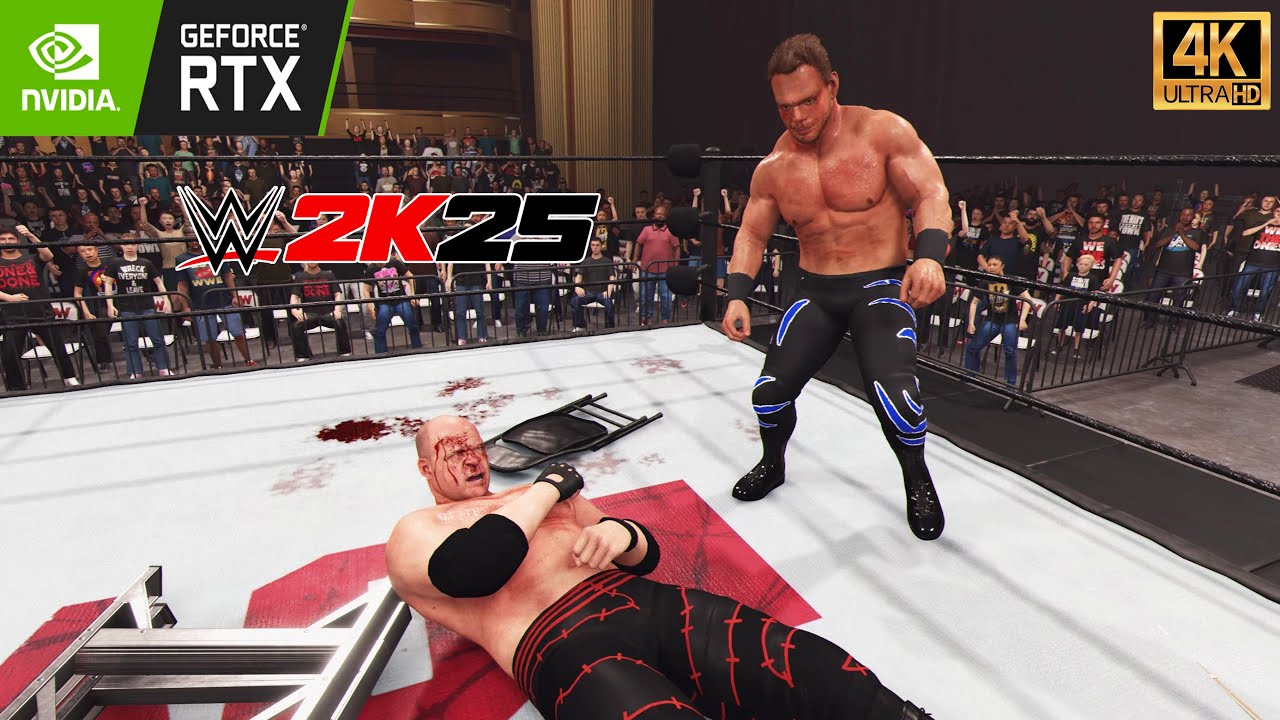 WWE 2K25 : Chris Benoit vs Kane – Ladder War Gone Brutal -  (4K60fs)