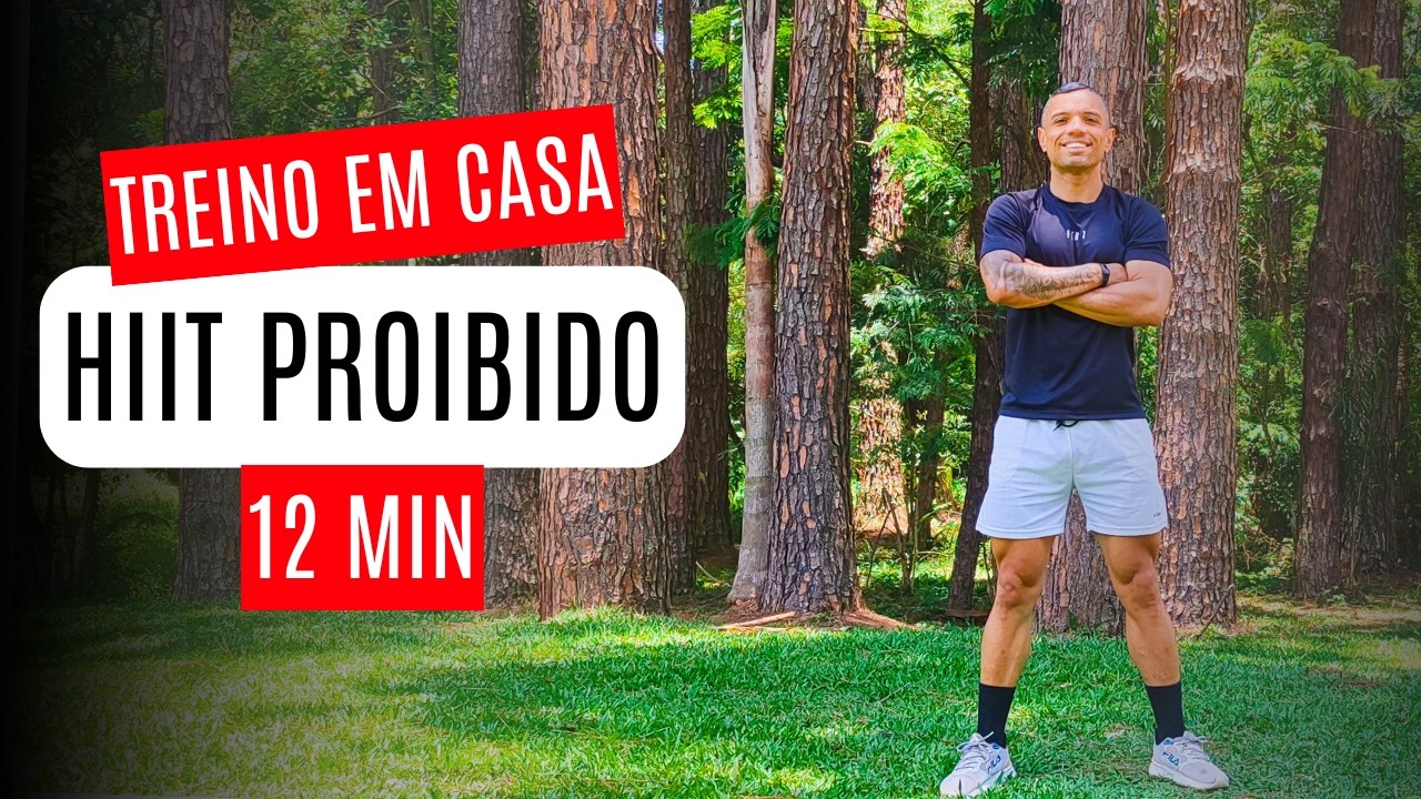 Treino HIIT 12 Min – Corpo Todo 🔥 Queima de Gordura Rápida