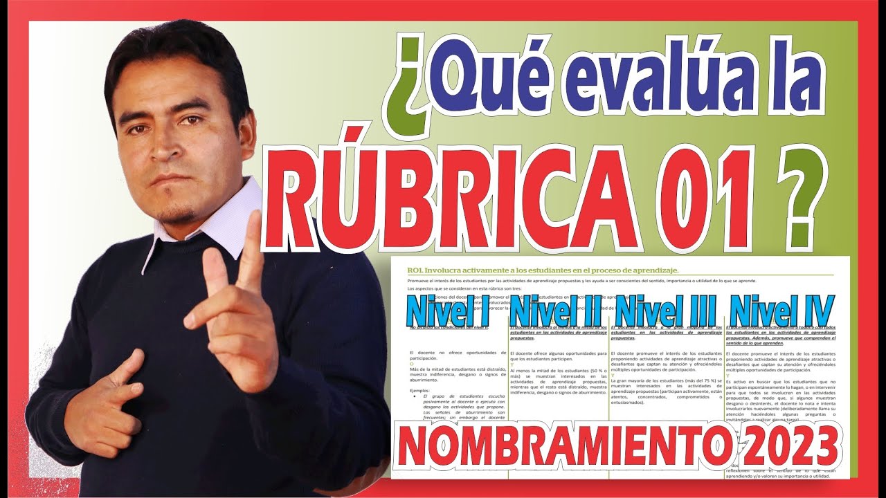 Nombramiento Docente: #2 📑¿Qué evalúa la RÚBRICA 01?✍️