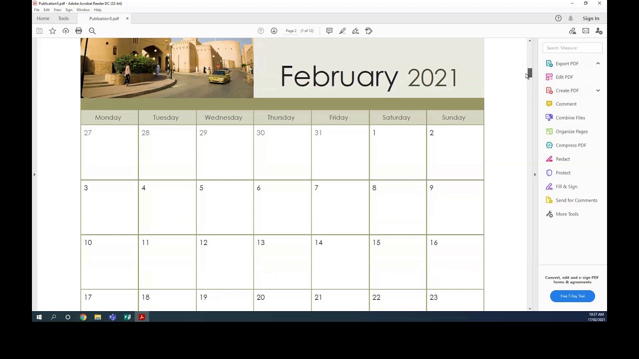 Microsoft publisher 2016 tutorial: Design a Calendar from Template