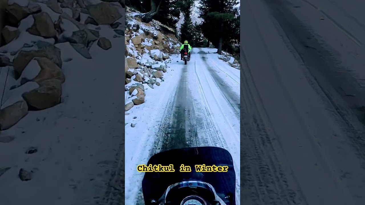 Black-ice on road | not easy to ride in winter | chitkul | #chitkul #hp