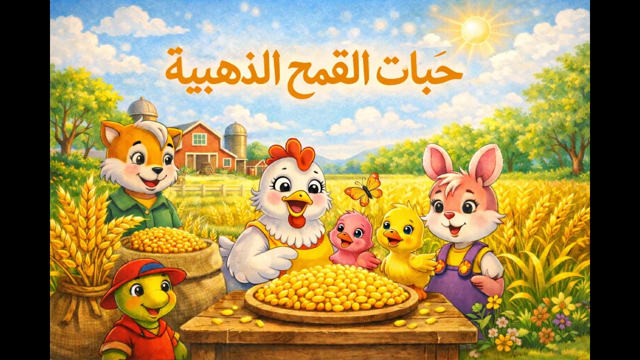 حبات القمح الذهبية - قصة أطفال عن العمل والتعاون