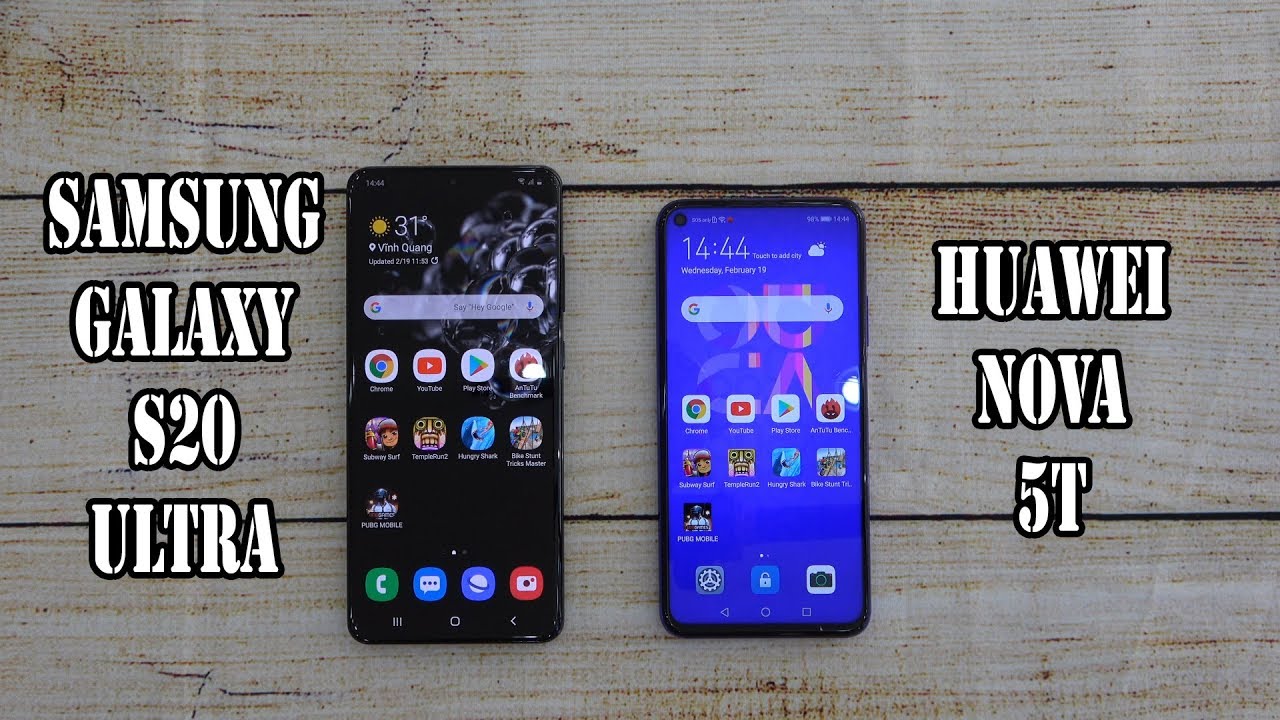 Samsung Galaxy S20 Ultra vs Huawei nova 5T | SpeedTest and Camera comparison