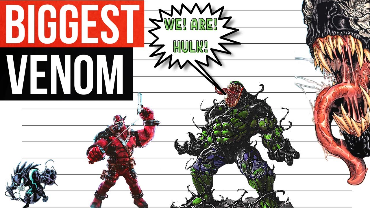 Biggest VENOM Size Comparison | Episode 1 | Venompool, Venom Hulk