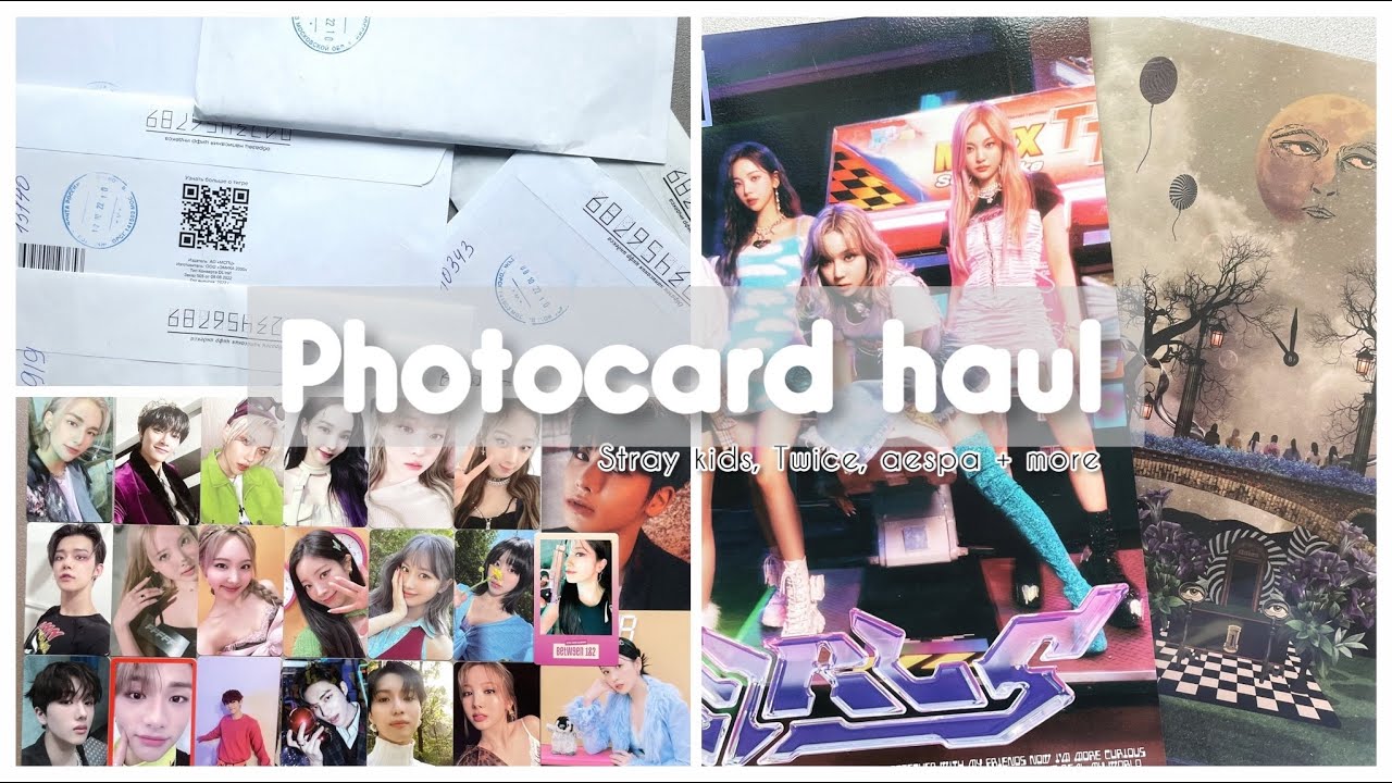 ✉ Распаковка обменов, покупок, подарков kpop фотокарт (+ альбомы aespa и Billlie ) ✉сентябрь/октябрь