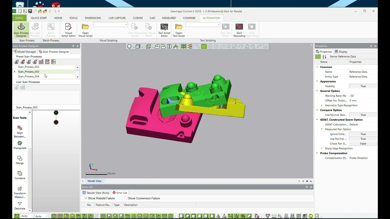 Как сэкономить время с помощью Scan Process Designer | Geomagic Control X