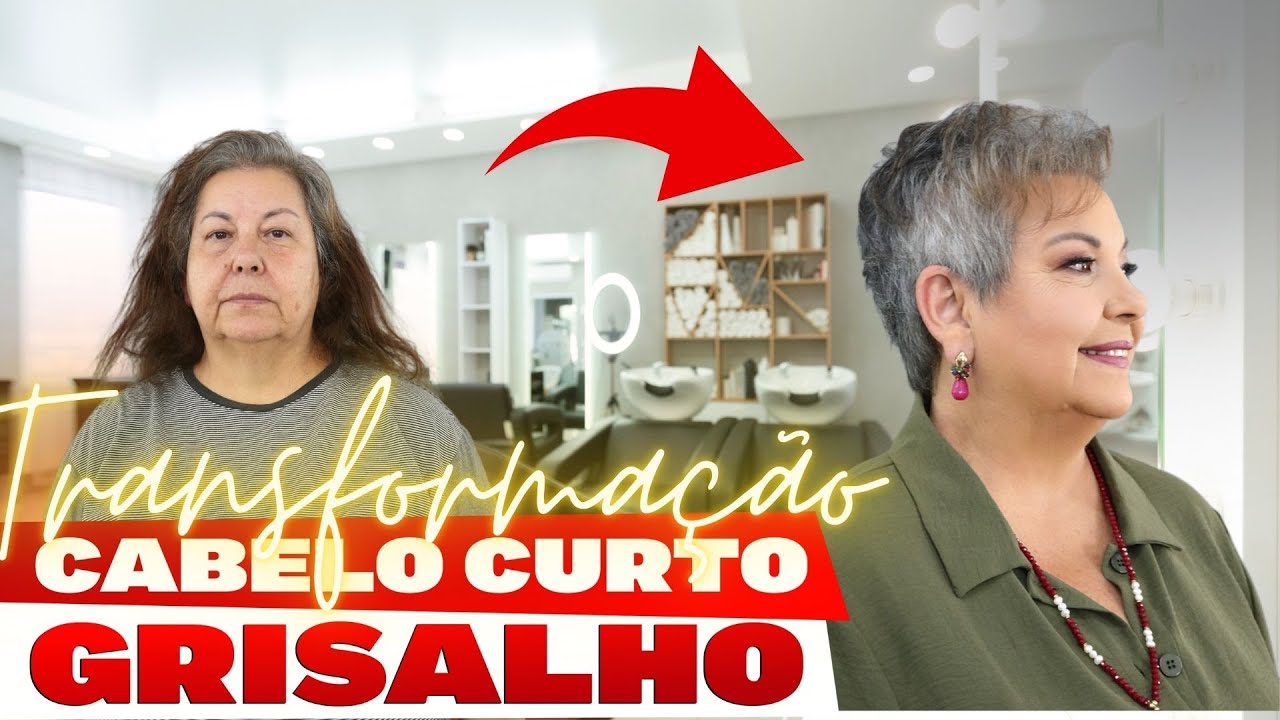 TRANSIÇÃO GRISALHOS💇🏼✂️ ✨MUDANÇA TOTAL COM UM CORTE CURTO