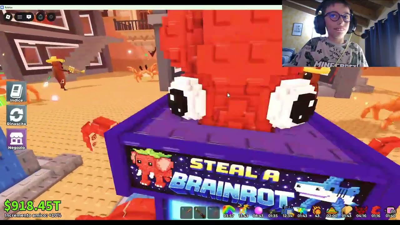 il nuovo *steal a brainrot tsunami* e OP provateloooooo