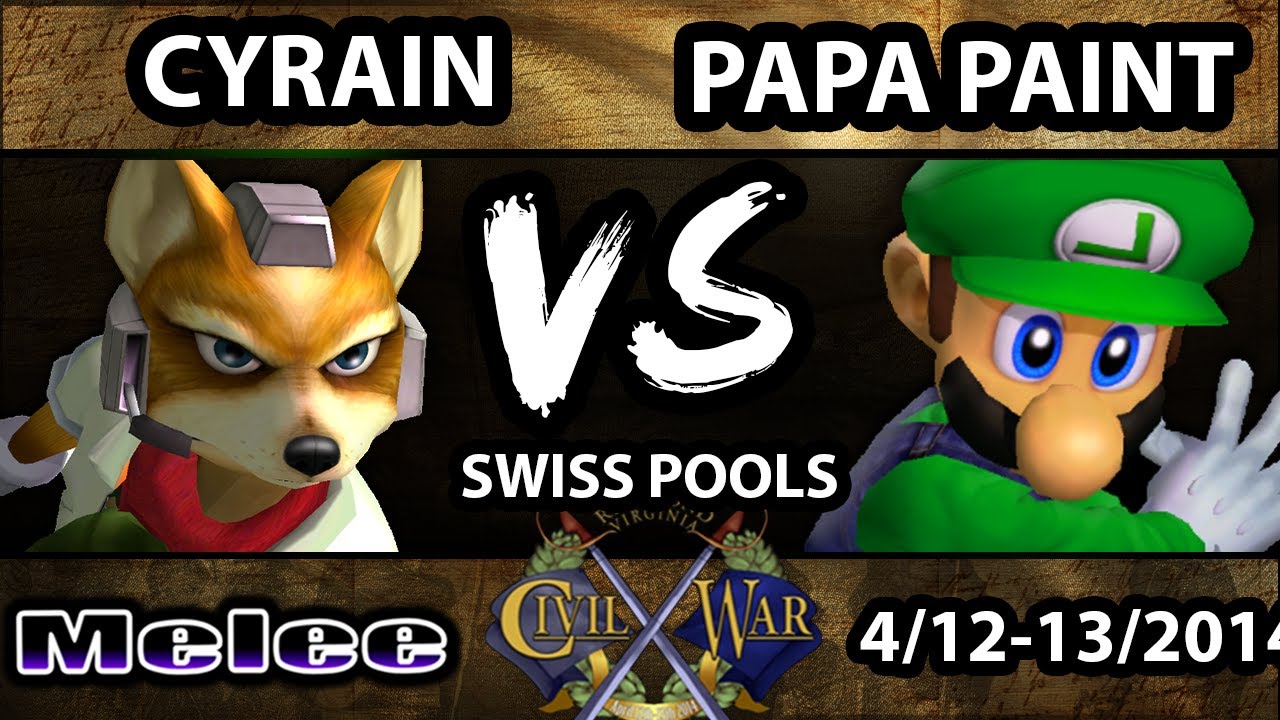 Civil War VI - Cyrain (Fox) Vs. Papapaint (Luigi) - Pools