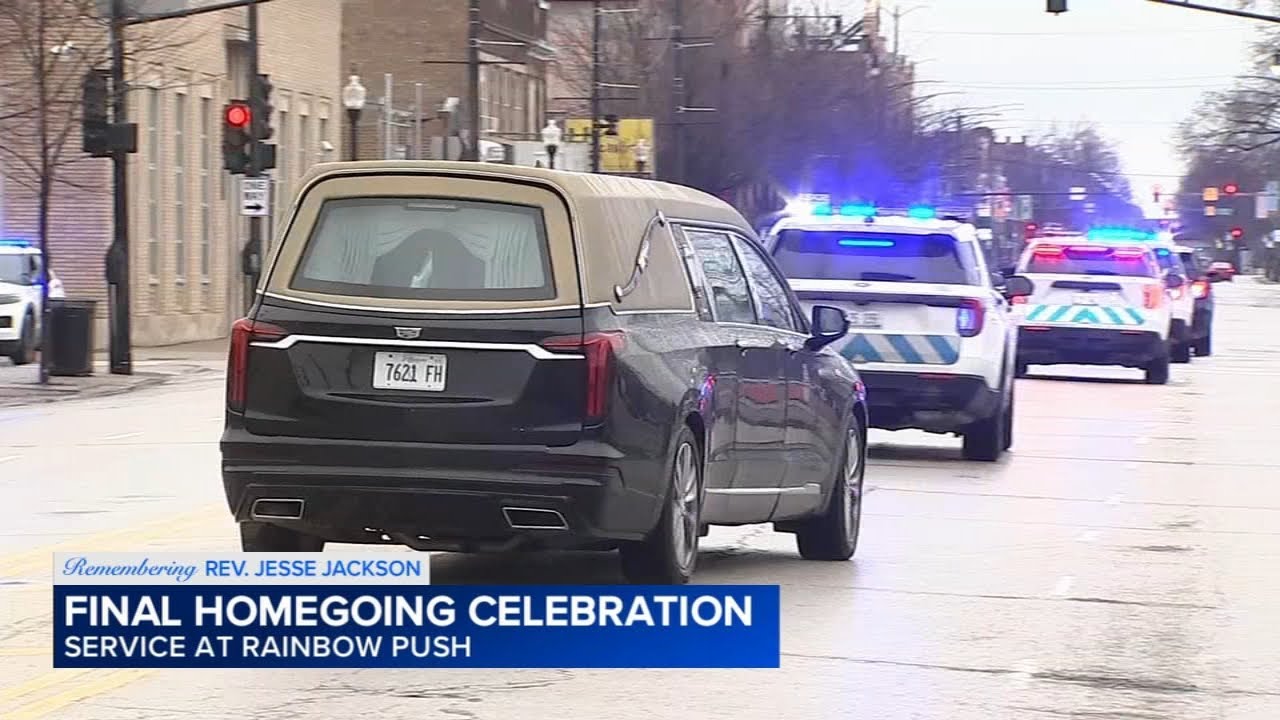 Body of Rev. Jackson arrives at Rainbow PUSH Headquarters for final goodbye
