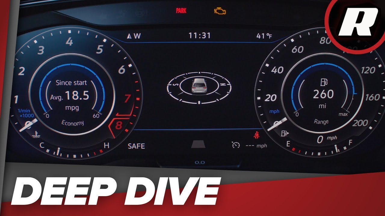 Технология Digital Cockpit от VW в Golf R 2018 года