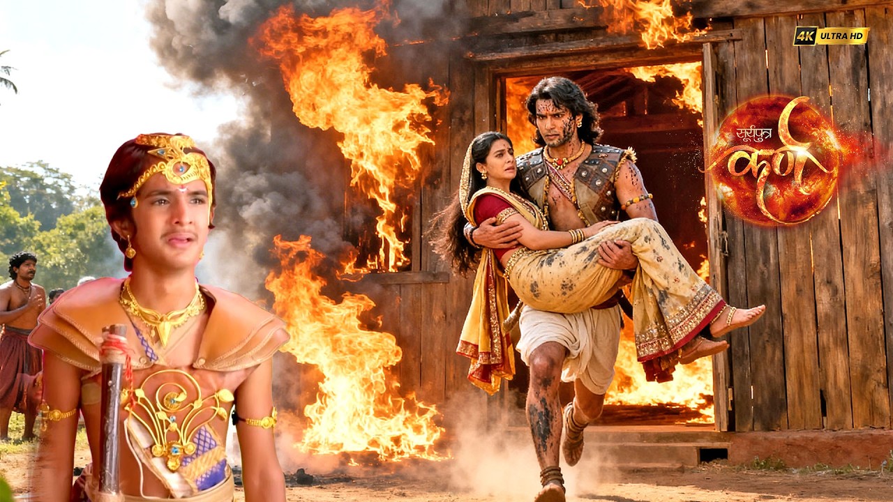 जलते महल में से कुंती को बचा कर लाया सूर्यपुत्र कर्ण |Suryaputra Karn Maha Episode |#mahabharat