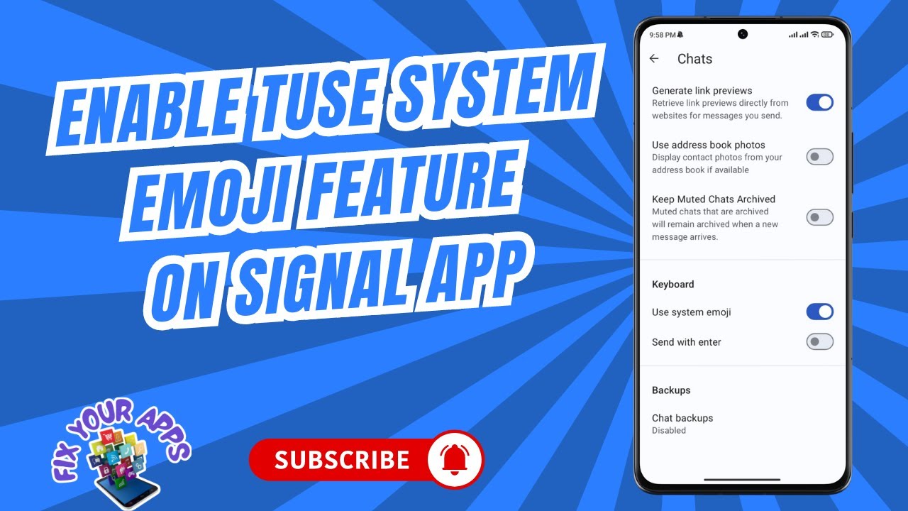 How to Enable the Use System Emoji Feature on Signal App