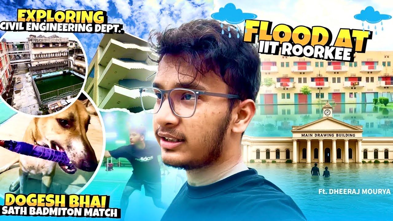 Average Rainy day at IIT Roorkee🌧️ | Civil Dept Tour + Badminton After 7 Years!