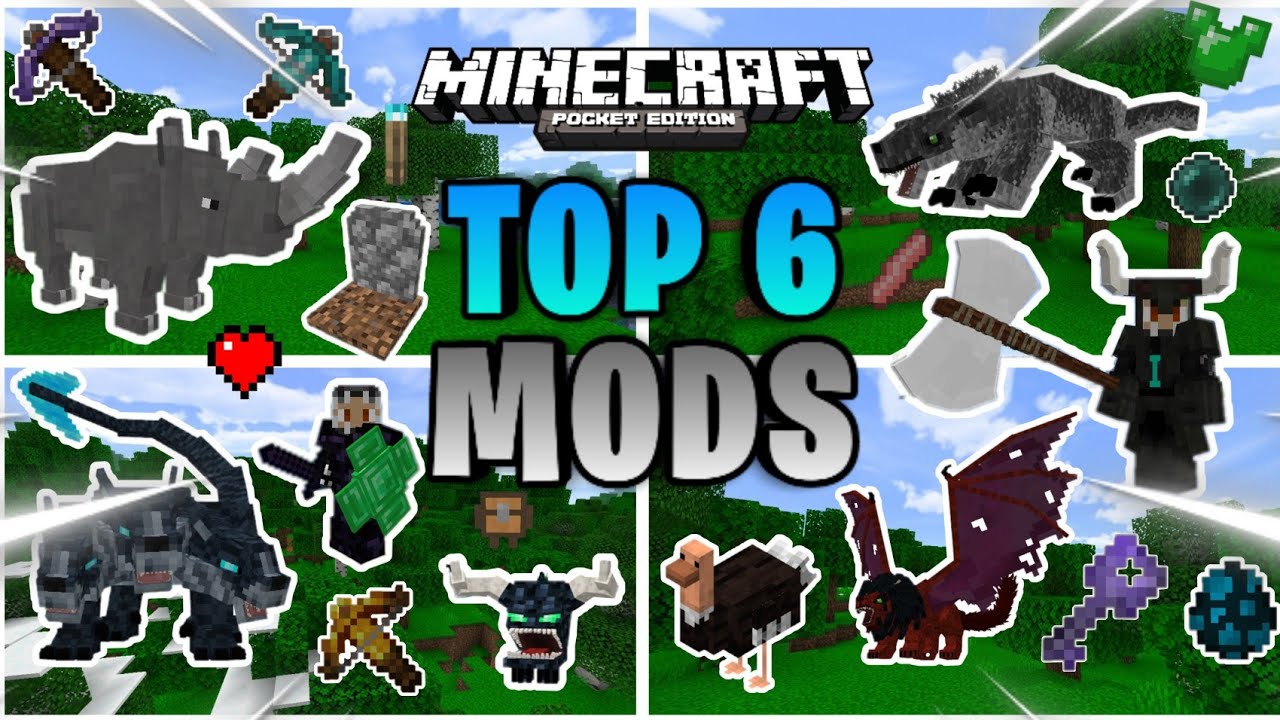 TOP 6 MODS (Addons) para supervivencia Minecraft Pe 1.18 - Addons para Survival - MODS EPICOS