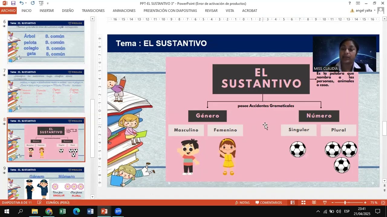 VIDEO EL SUSTANTIVO