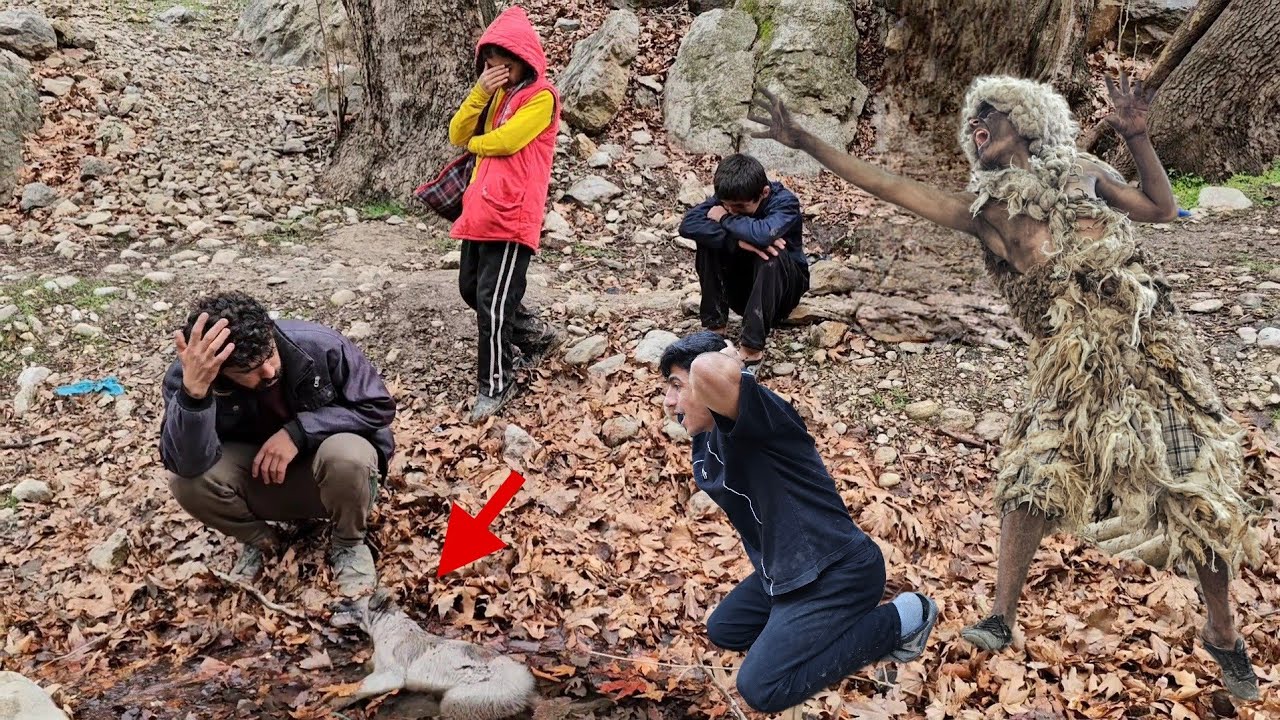 Wild cave dweller attacks Hussein's hut. Is Hussein's dog alive?