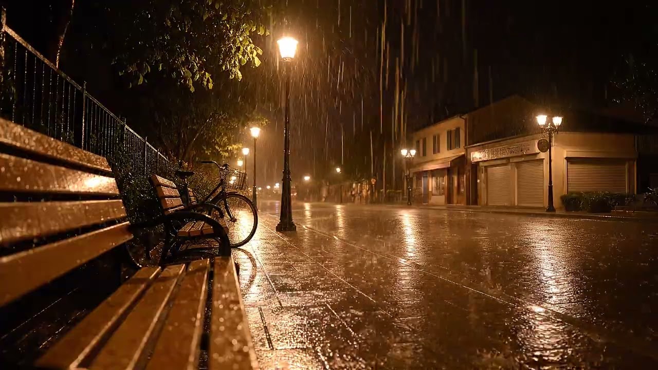 Relaxing Rain in the City 🌆 | Peaceful Night Atmosphere for Deep Sleep
