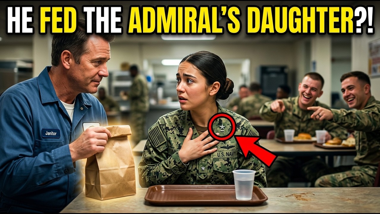 A Single Dad Janitor Gave His Breakfast to a Struggling Soldier — Unaware She Was Admiral’s Daughter