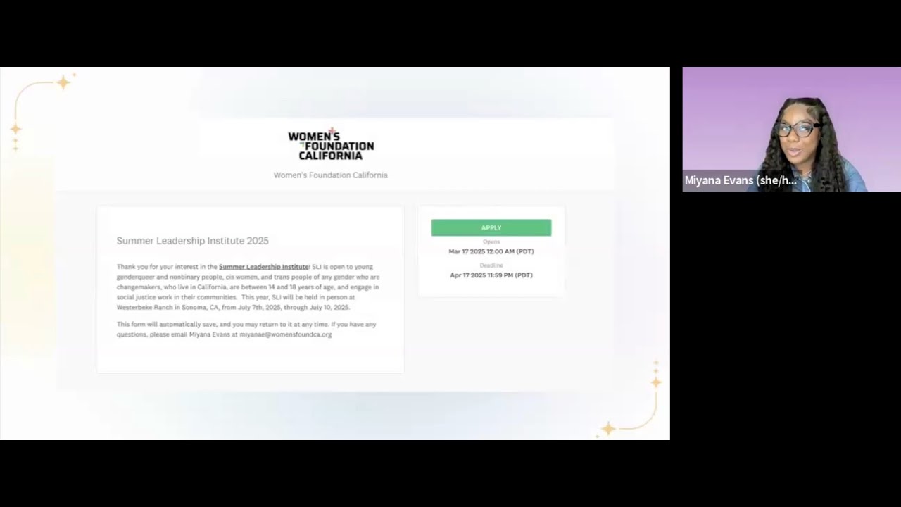 2025 Summer Leadership Institute Application Walkthrough