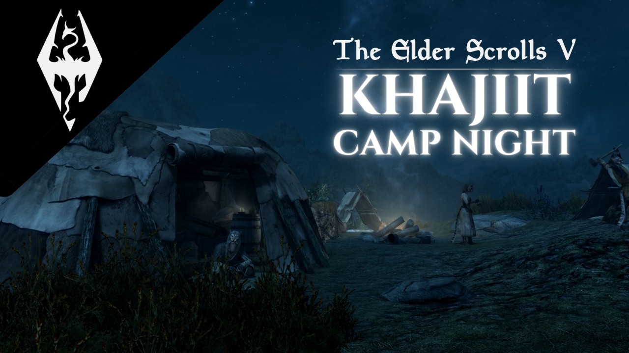 Peaceful Night at Khajiit Camp | Skyrim Music & Ambience