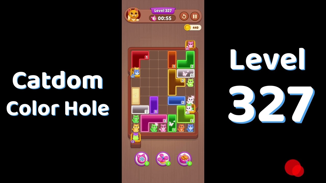Catdom Level 327 walkthrough | Color Hole 🐱🕳️| Solutionguruji