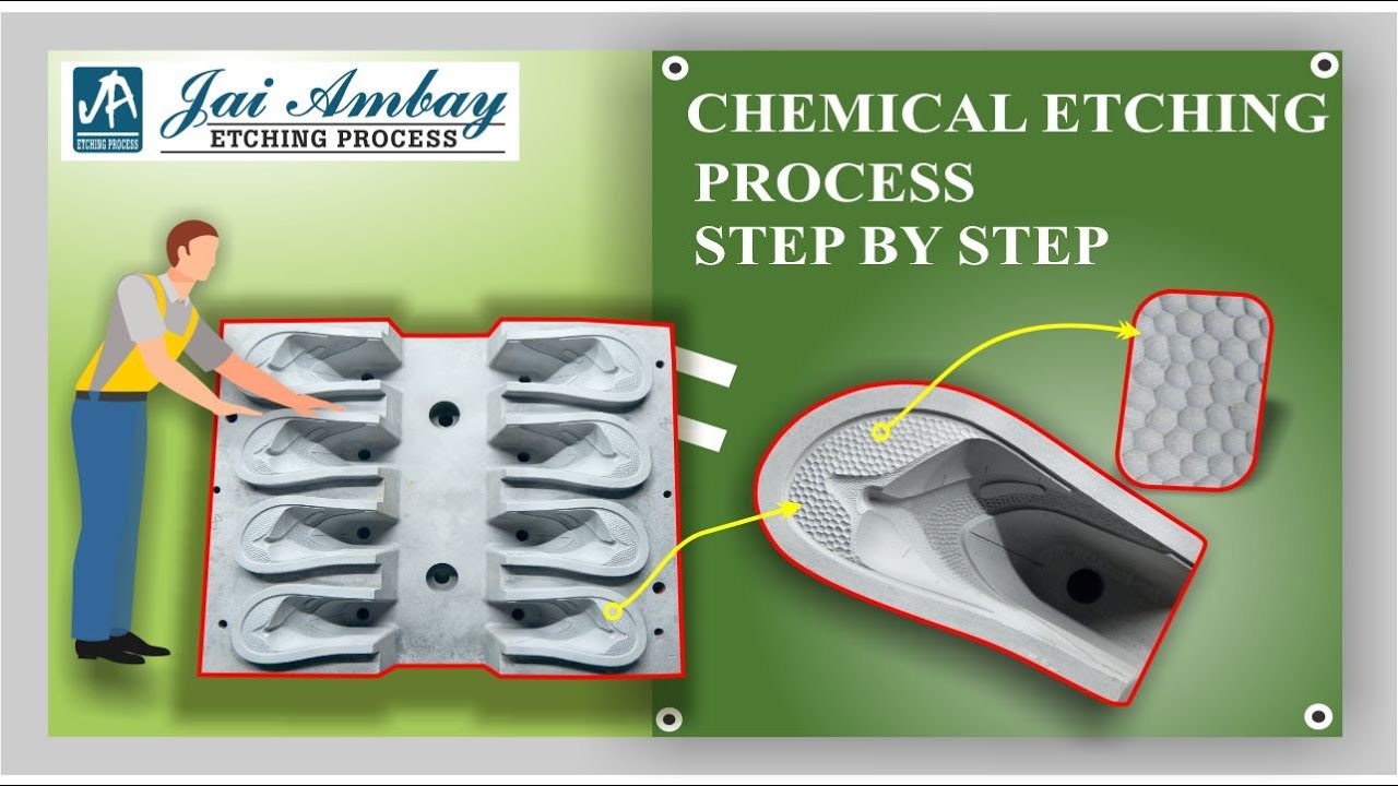 ⚗️🧪Chemical Etching On Shoe Mould Full Process Step by Step | Jai Ambay Etching Process