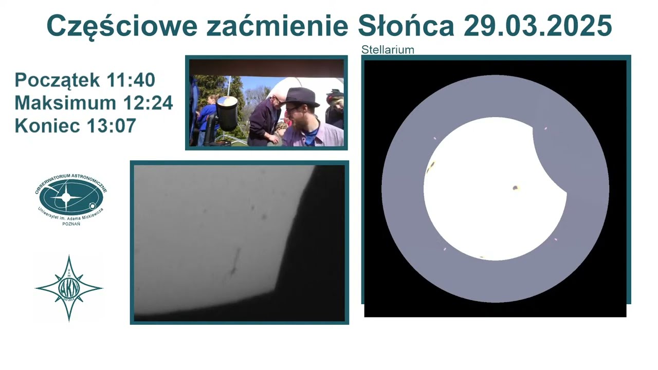 Częściowe zaćmienie Słońca 29 marca 2025 - Transmisja na żywo
