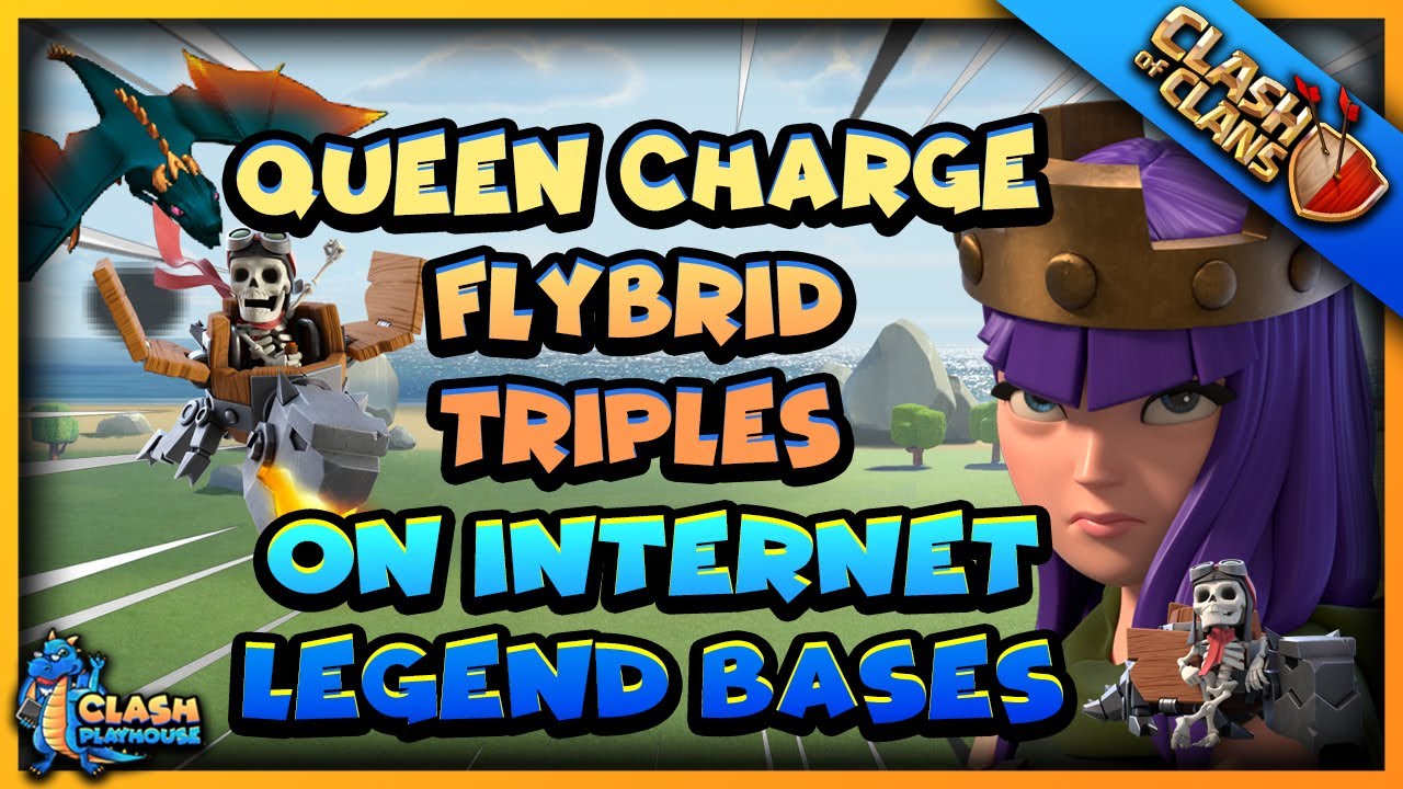 Queen Charge Dragon Dragon Riders on common Legend bases | Clash of Clans