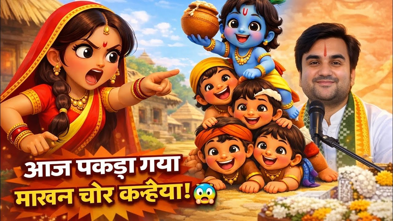 आज पकड़ा गया कन्हैया! | Prabhavati Aur Krishna Ki Anokhi Leela |श्रीकृष्ण की सबसे मजेदार लीला