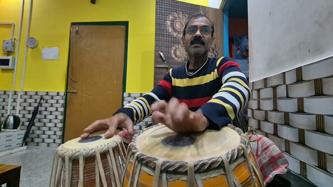 Baba learnt In 5 min #Talented 3rd March 26 #Tabla lesson to me
