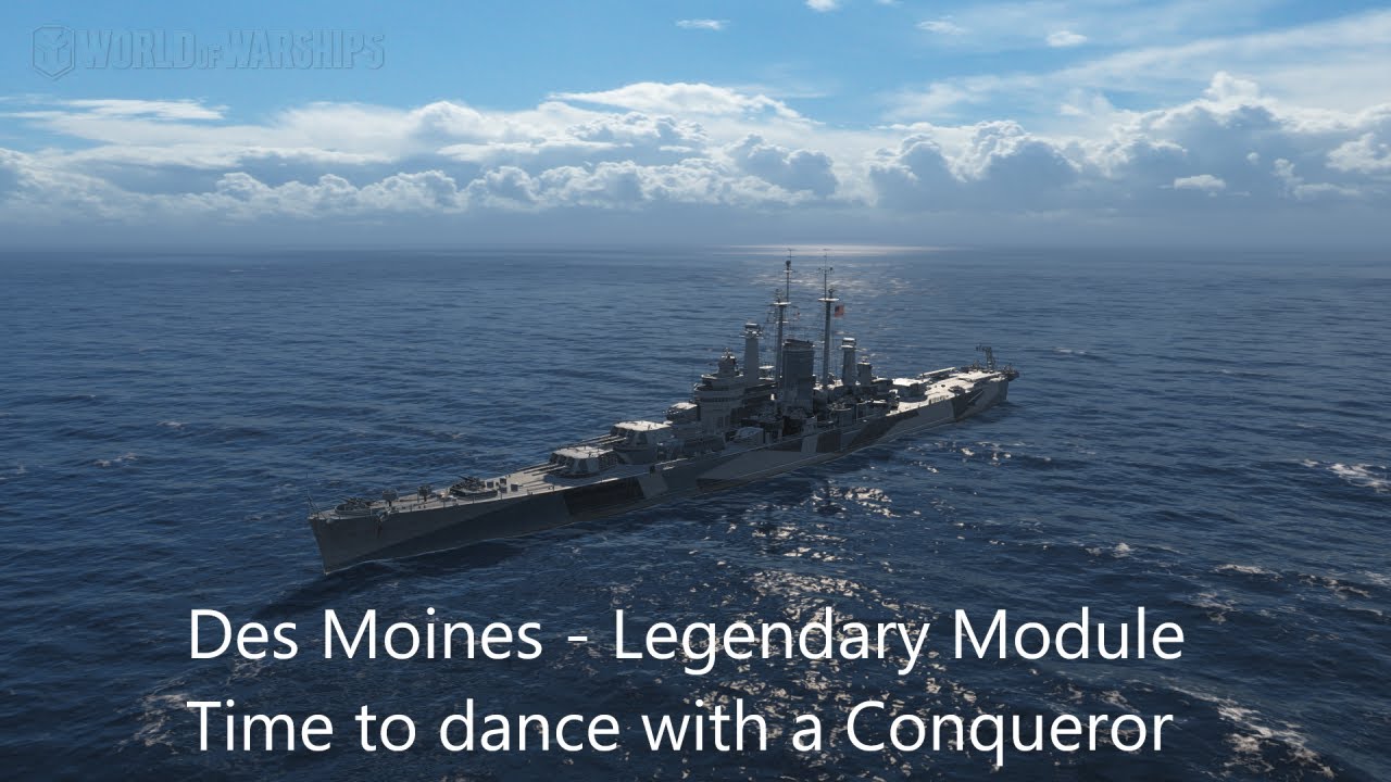 World of Warships - Des Moines legendary module - the cruiser that smacks everything