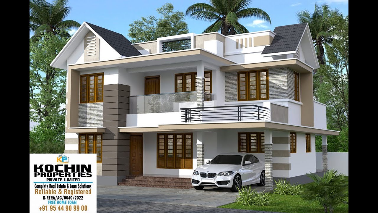 New Modern Villa | Beautiful Design | Good Construction | 4 Bedrooms | Kochin Properties Pvt Ltd.