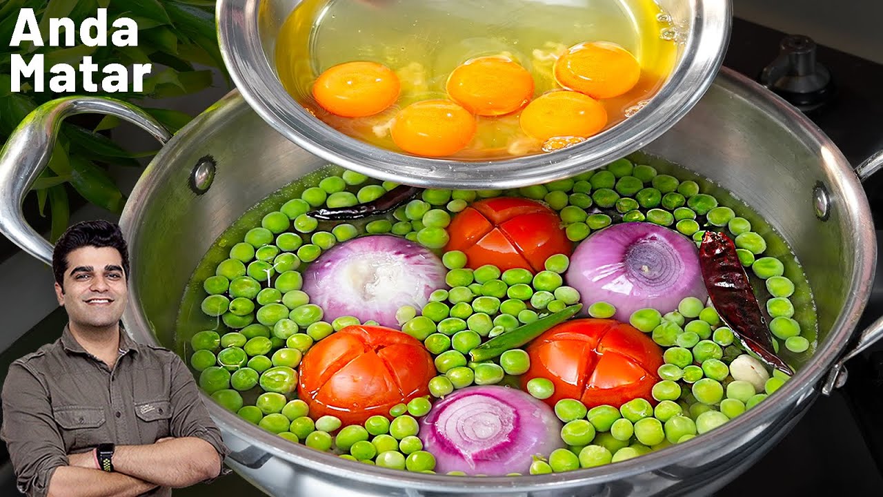 कैसे बनाया ? बस मटर में डाले अंडे और सब्ज़ी बना दी - Unique Peas Egg Curry - ANDA GRAVY MATAR