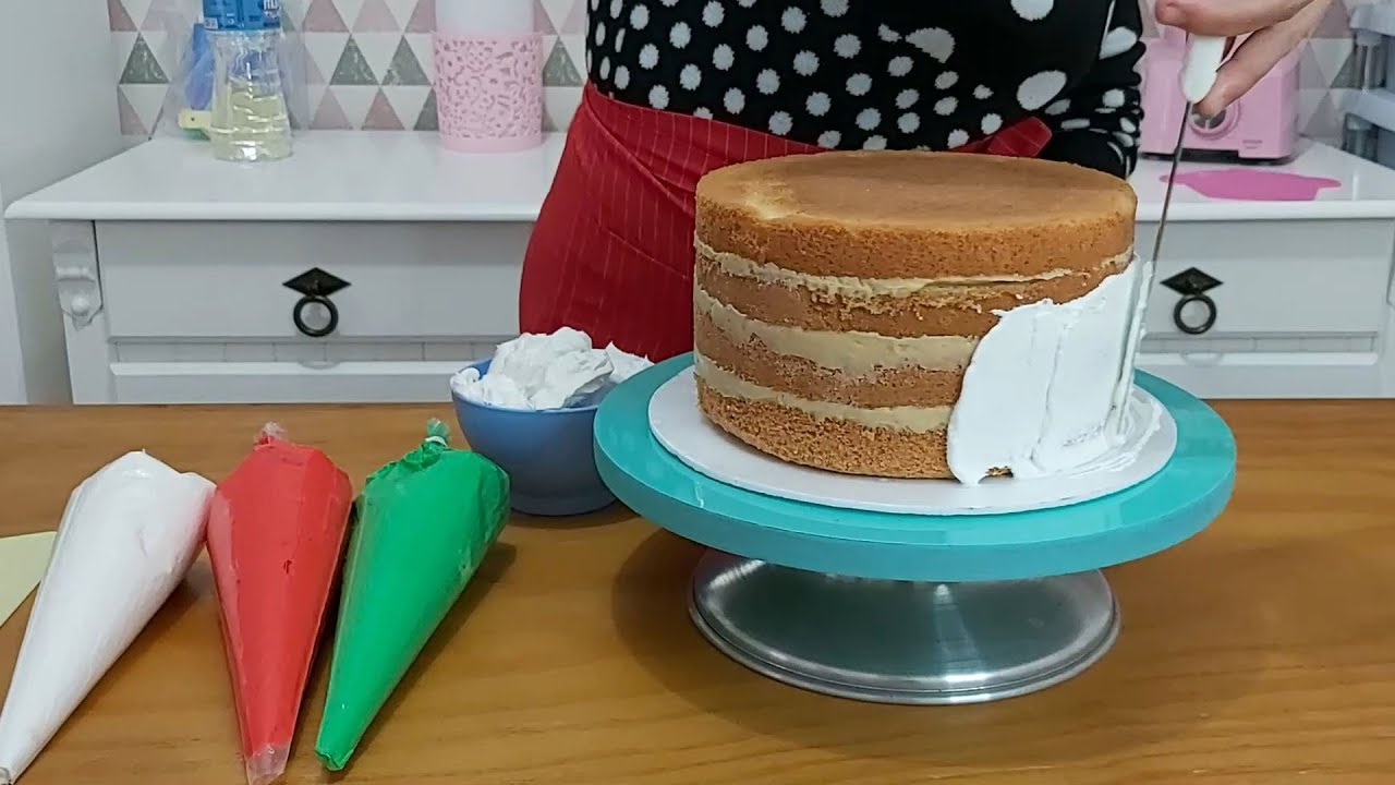 BOLO LISTRADO COM CHANTILLY /TRABALHO COM ESPÁTULA TEXTURIZADORA 14 DA BLUE STAR/PARIS CAKE DESIGNER