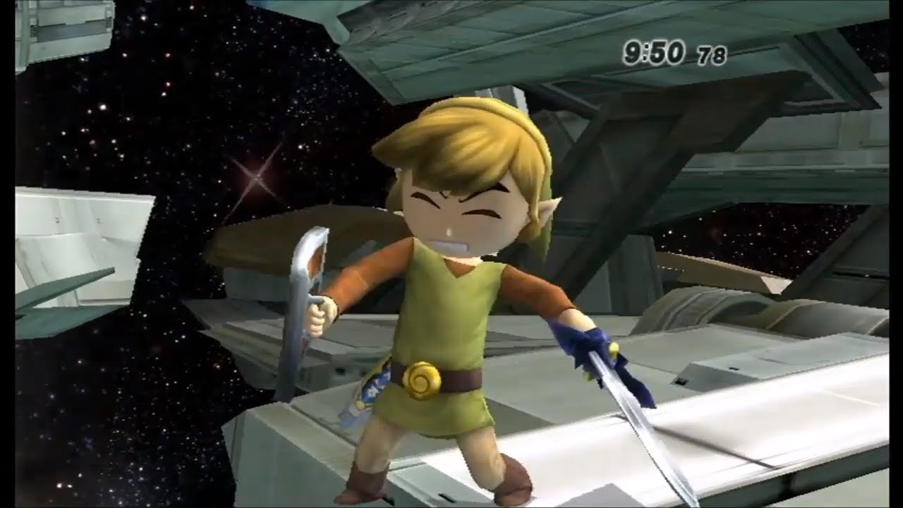 Super Smash Bros Brawl: All-Star Mode on Hard with Toon Link (Hard Mode Clear)