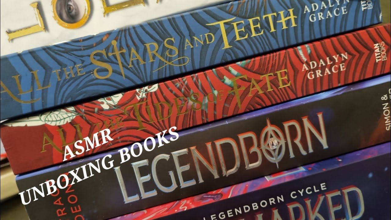 Unboxing books - tapping + reading | ASMR