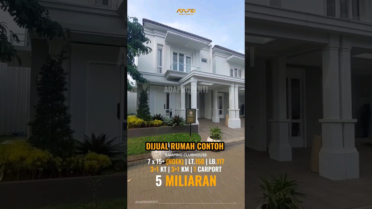 DIJUAL RUMAH CONTOH PASADENA GADING SERPONG