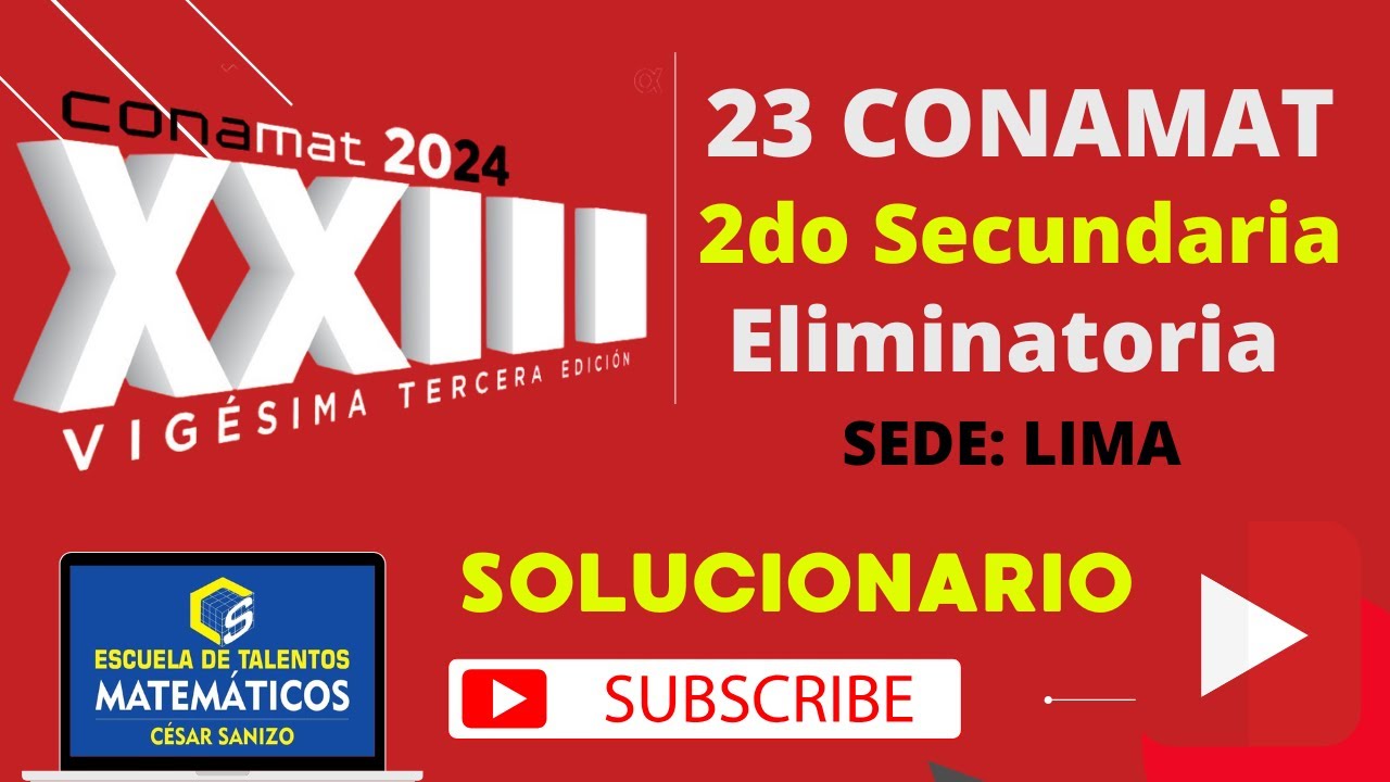 CONAMAT ELIMINATORIA 2024 - 2DO SECUNDARIA | LIMA