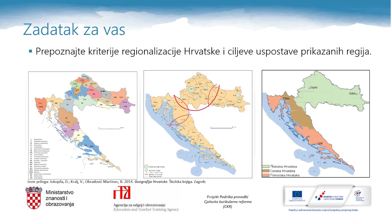 Geografija 4.r S&Scaron; - Regija i regionalizacija