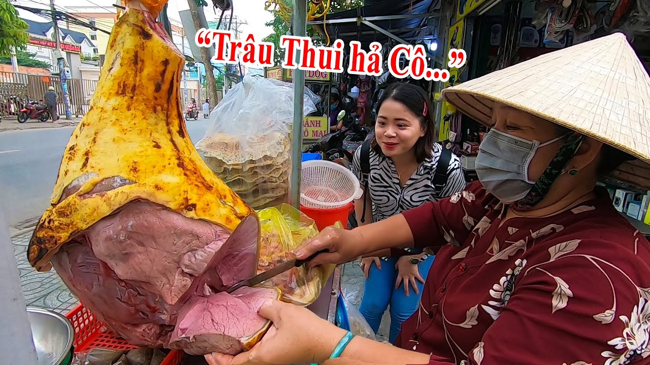 Lần đầu ăn thịt Trâu Thui trộn thính 400k/kg Món ăn Ngon lạ hiếm gặp ở đường phố Sài Gòn