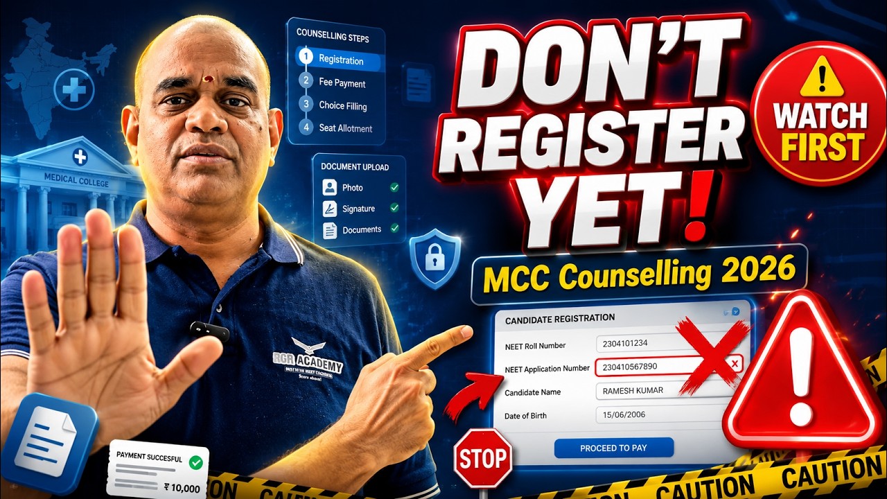 MCC Registration 2026 Before It's Too Late! Every NEET Student Must Watch | RGR ACADEMY