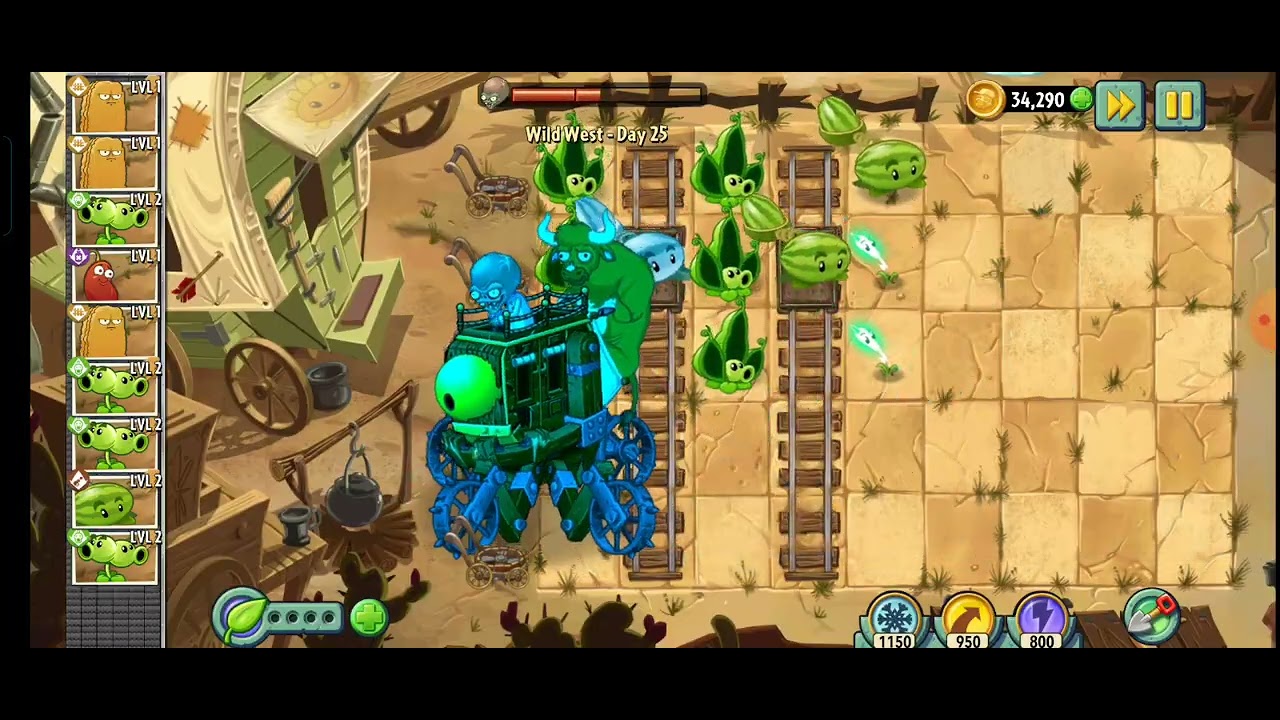 Plants vs Zombies 2 | Wild West Day 25 | Beat Zomboss