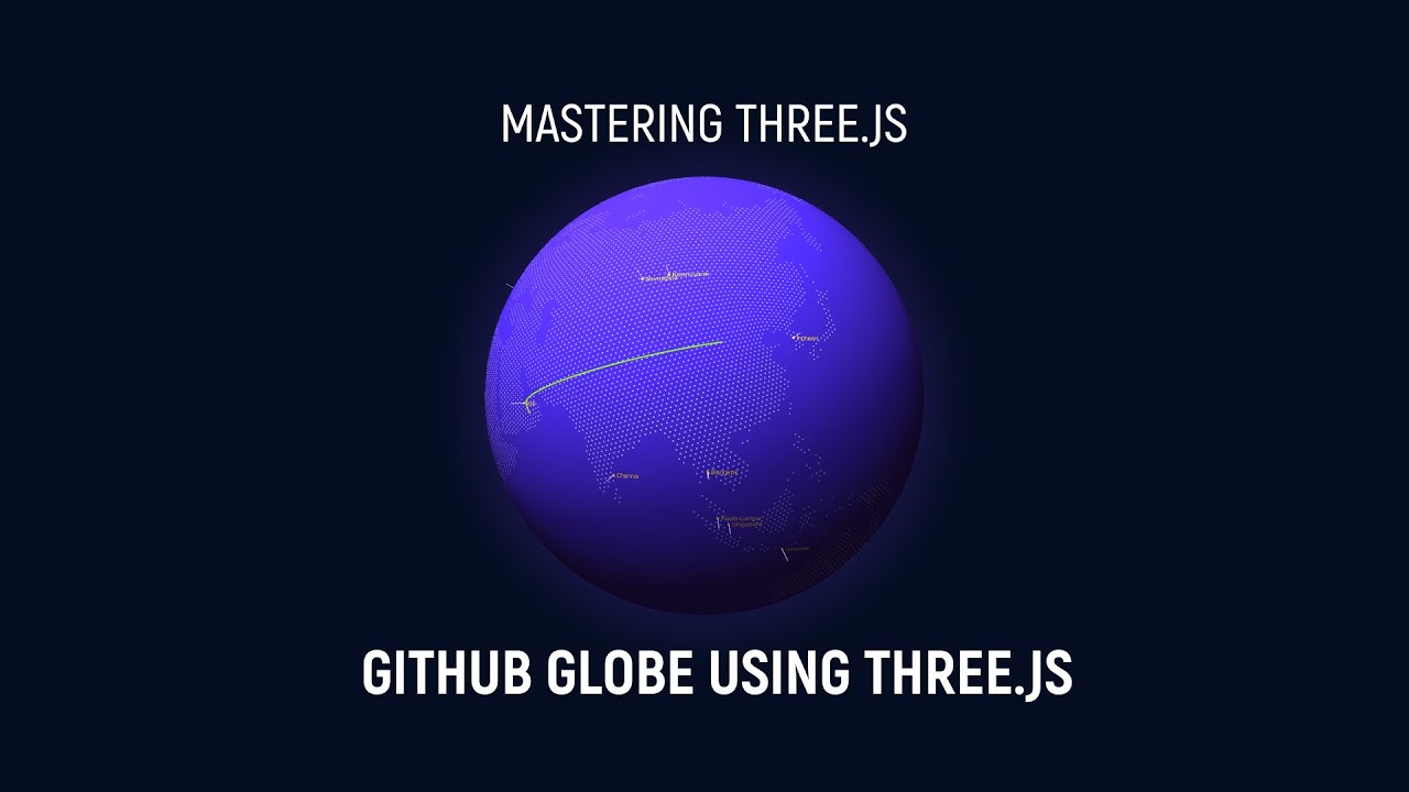 Клон Github Globe с использованием Three.js | Сайт-портфолио Three.js