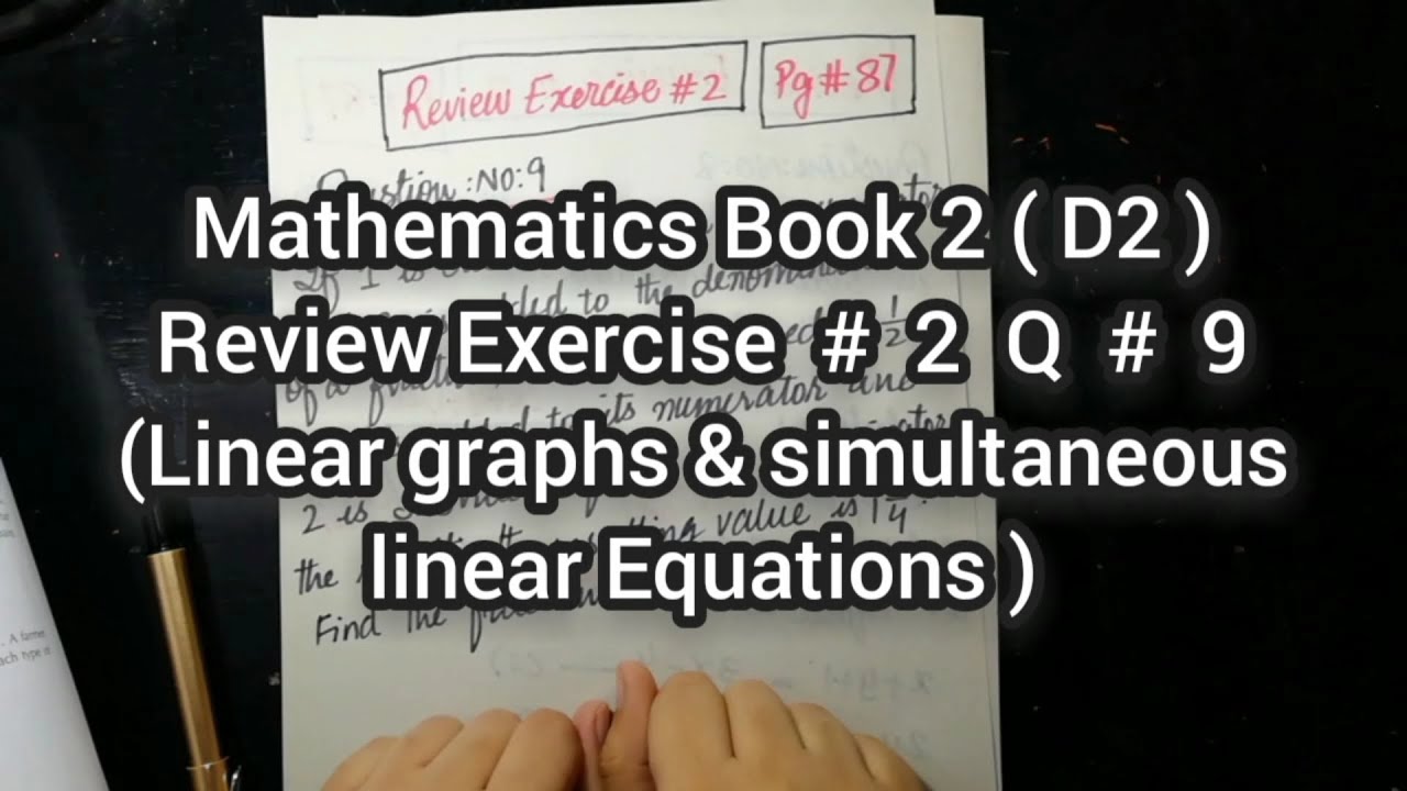 Mathematics Book 2 ( D2 ) New syllabus | 7th Edition | Review Exercise 2 | Q # 9 | in Urdu / Hindi