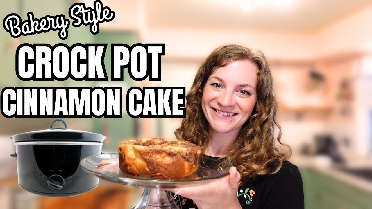 SLOW COOKER CINNAMON COFFEE CAKE! BAKING IN MY CROCKPOT!