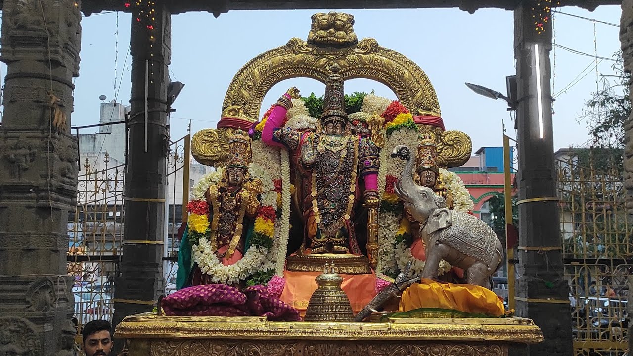 Theppotsavam Day - 7 - Sri Gajendra Varadhar Kulam Purapadu, Theppam & Maada Veedhi Purapadu
